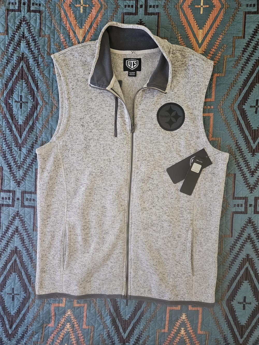 NWT Pittsburg Steelers‎ Fleece Vest.#1380